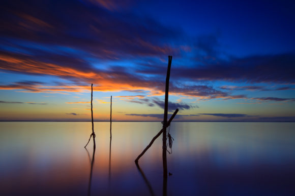 Kuźnice, słupki w morzu