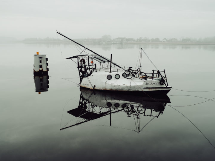 Jacht zacumowany Gdańsk, Sobieszewo, Hasselblad X1D II